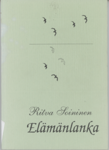 Kirjan nimi on Elämänlanka 1995 Piirroskuvassa näkyy lentäviä lintuja.