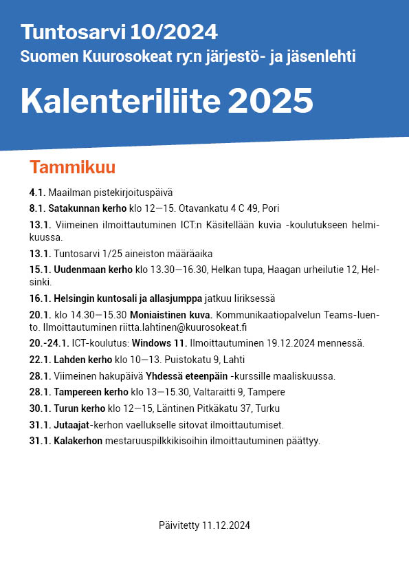 Toimintakalenterin tapahtumat 2025 tulostettava liite